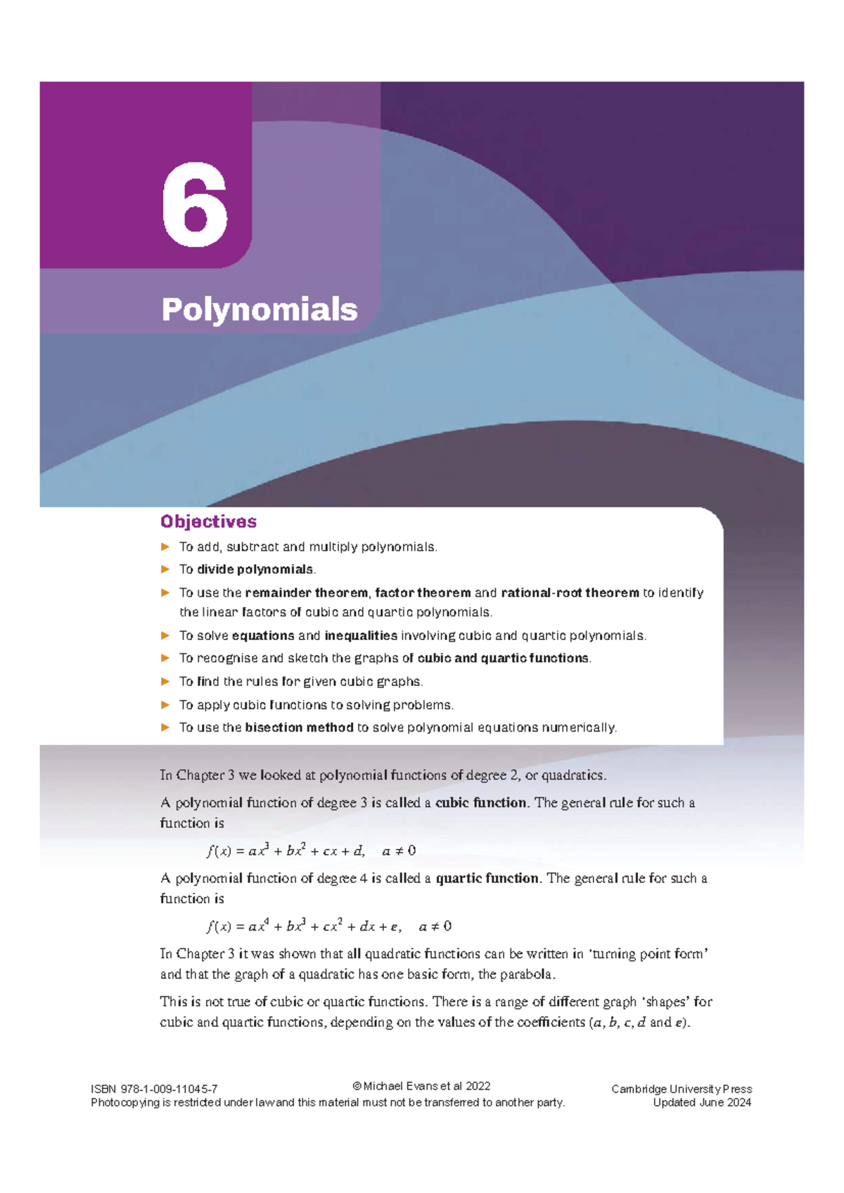Cubics Assignment: Understanding Polynomial Functions and Operations ...