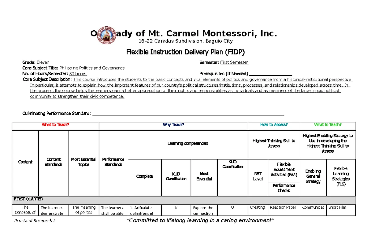 DLL Araling Panlipunan 3 Q4 W3-1 - GRADES 1 to 12 DAILY LESSON LOG ...