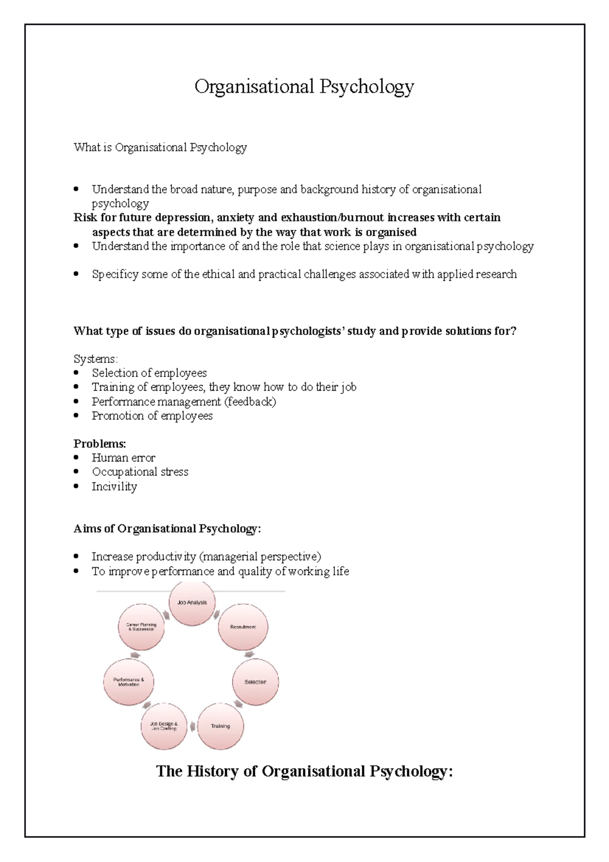 Organistional psychology - Organisational Psychology What is ...