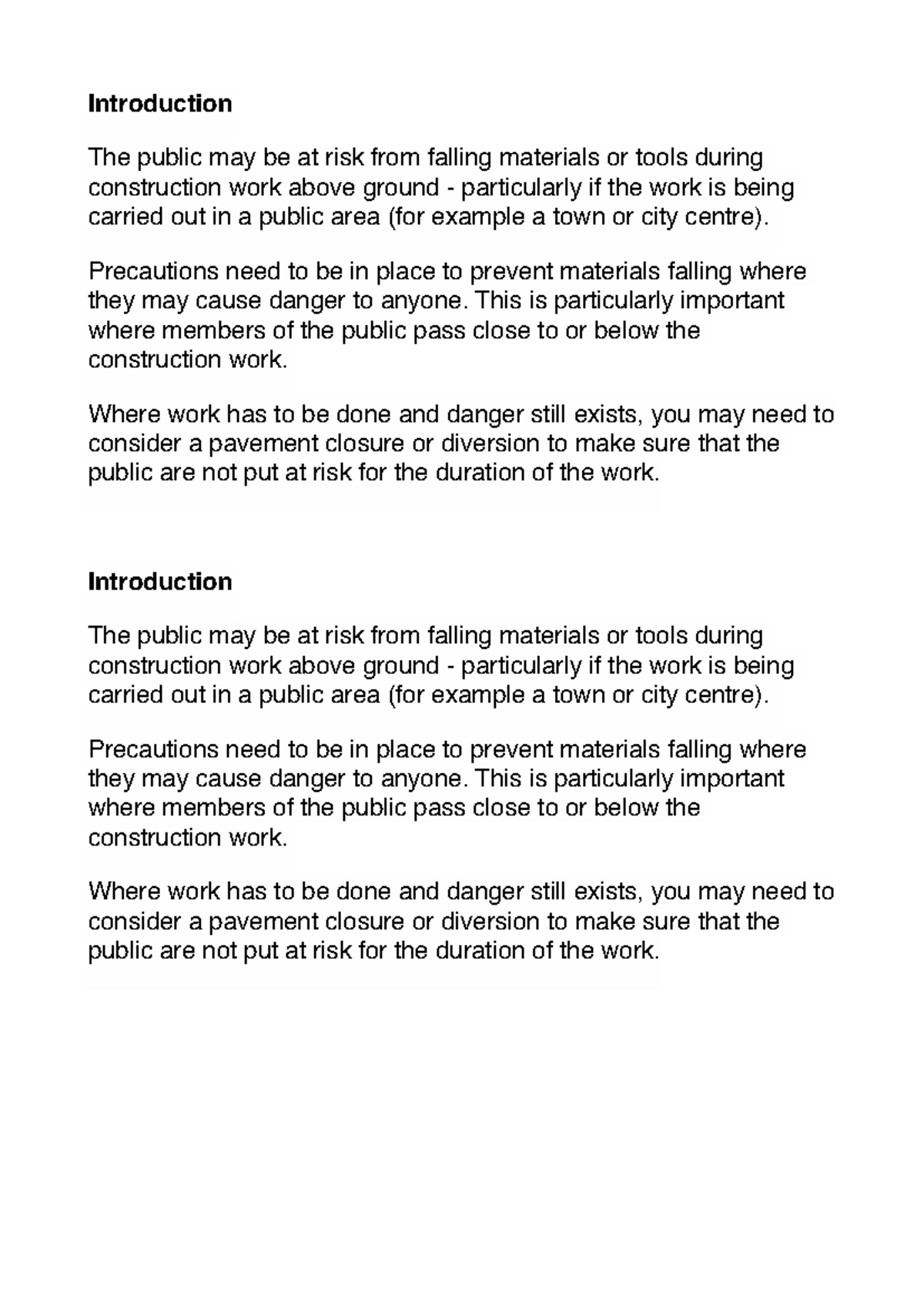 E7.3 Safety Measures for Protecting Public at Construction Sites - Studocu