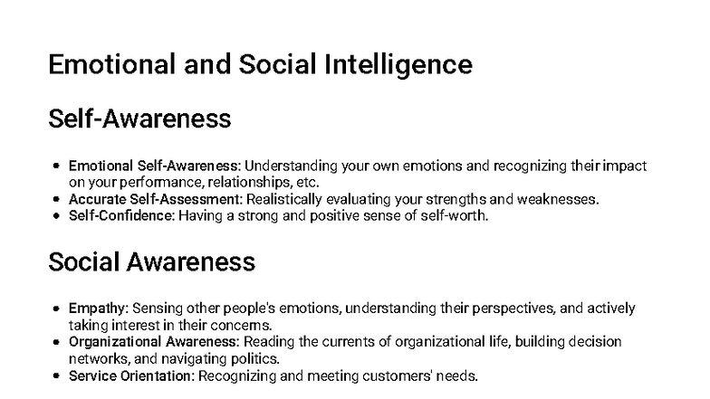 Emotional and Social Intelligence Study Guide - Key Concepts - Studocu