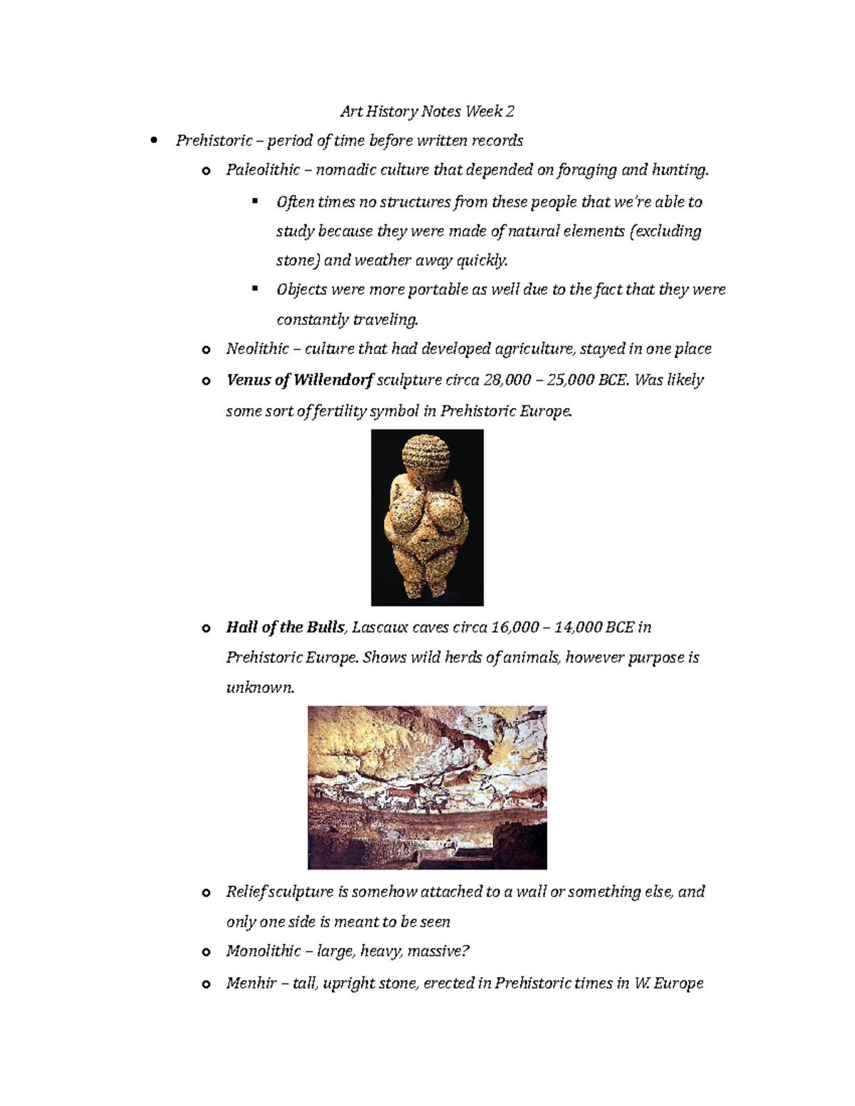Art History 1 Midterm Study Notes: Prehistoric to Roman Art - Studocu
