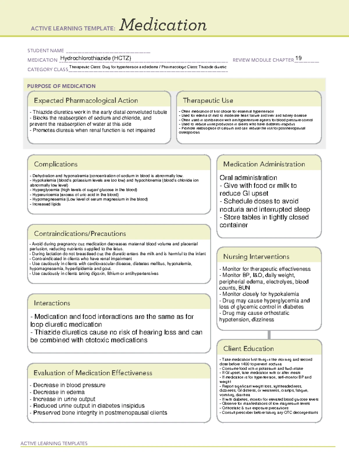 Med Card- Ascorbic Acid - ACTIVE LEARNING TEMPLATES Medication STUDENT ...