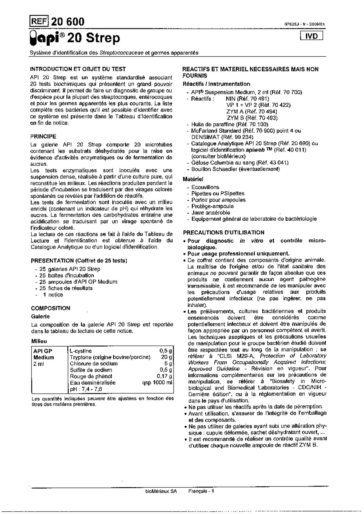 API 20 Strep: Système de Diagnostic des Streptococcaceae - Studocu