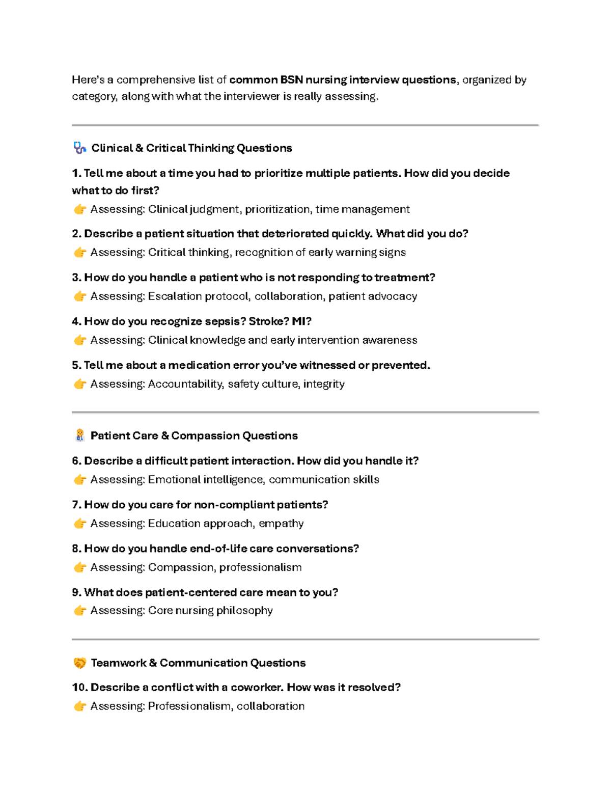 New Grad BSN Nursing Interview Prep Guide for Burn Trauma ICU - Studocu