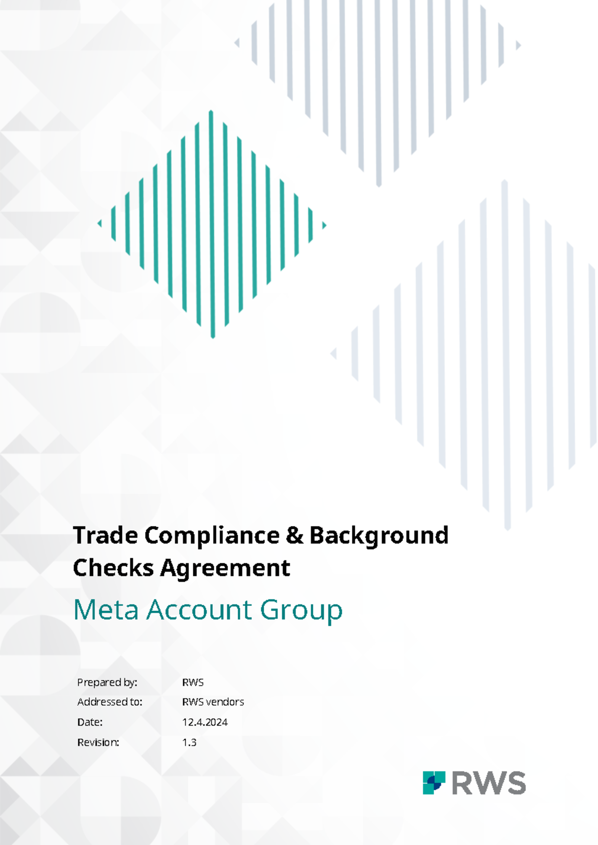 RWS Trade Compliance Background Checks Agreement 2024 - Studocu