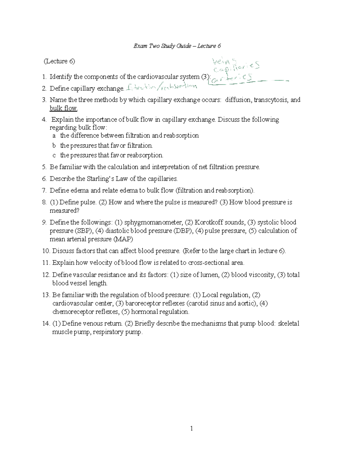 Study+Guide+-+Lecture+6 - 1 Exam Two Study Guide – Lecture 6 (Lecture 6 ...