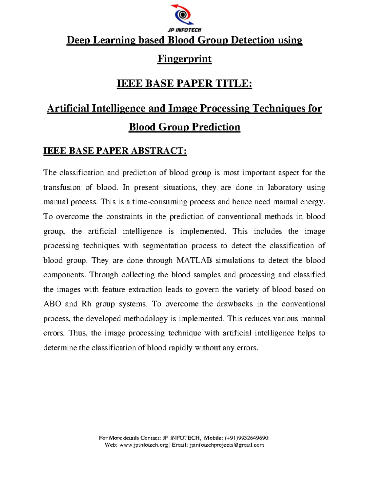 P Learning based Blood Group Detection using Fingerprint - Deep ...