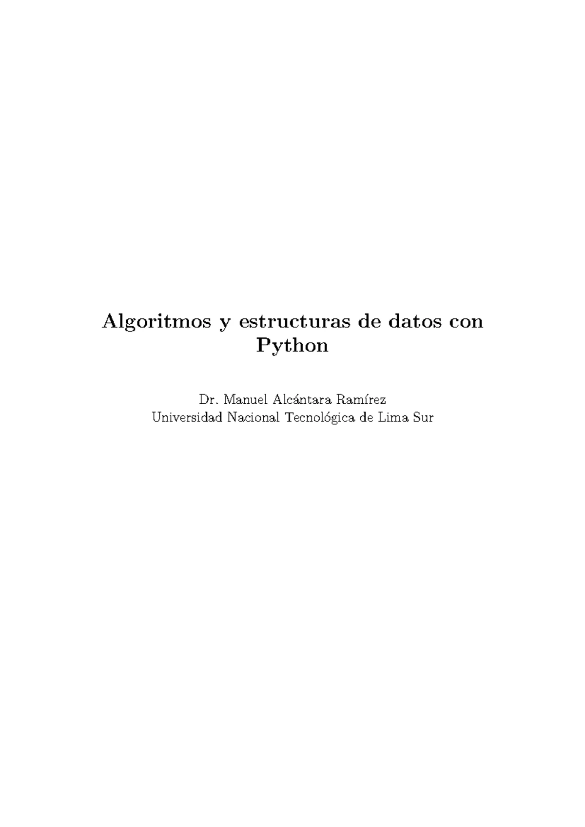 Ejercicios Resueltos sobre Estructuras de Datos en Python - ALCANTARA ...