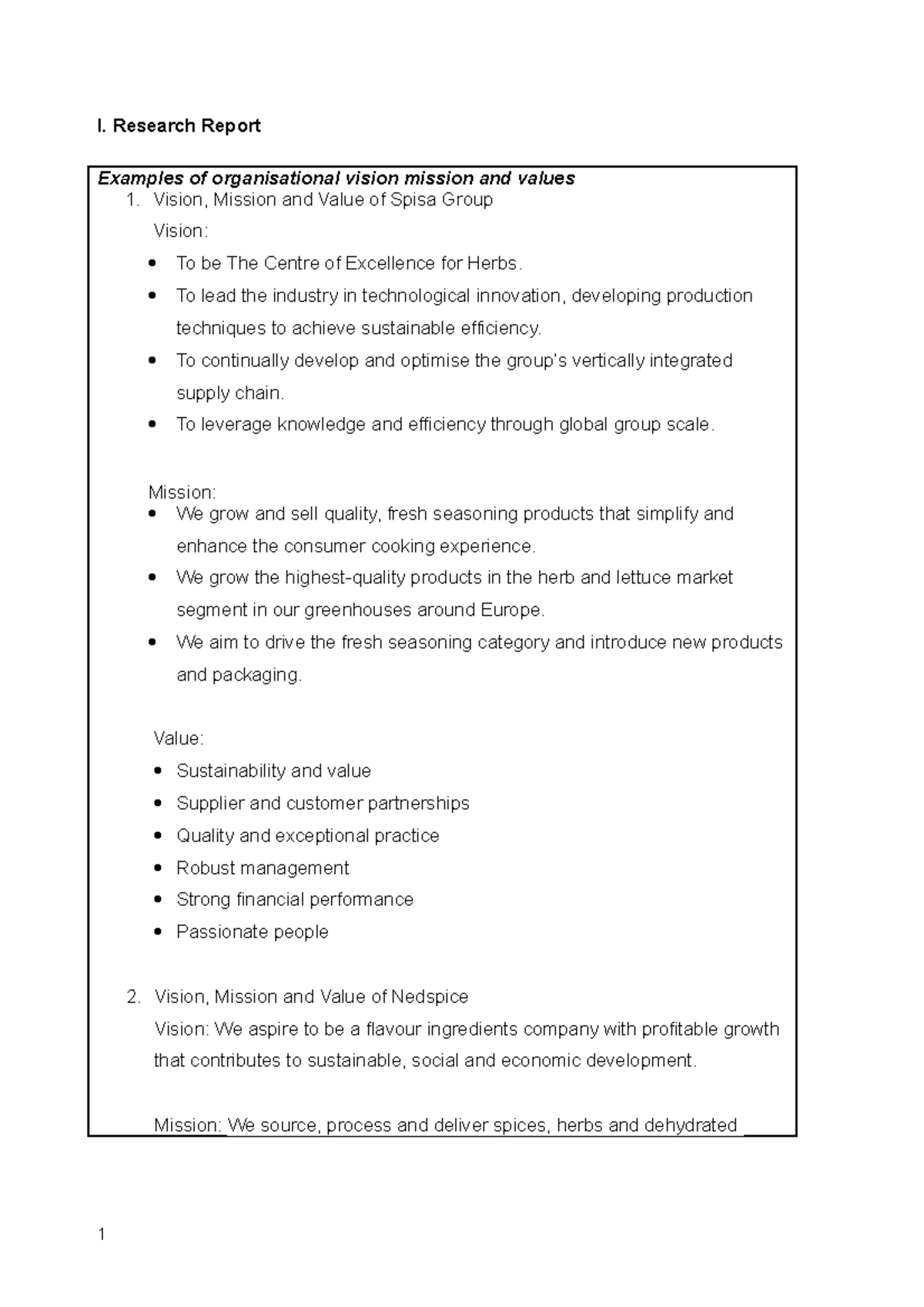 18062 - Bsbstr 602 - Task 2: Vision, Mission & Values Analysis Report ...