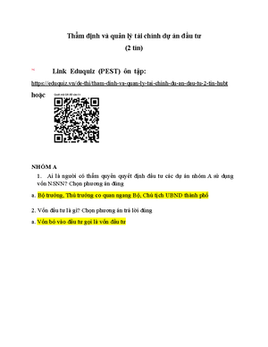 [Solved] Cc dng cu hi thng gp Mn qun l nh nc v kinh t - Nghiên cứu thị ...
