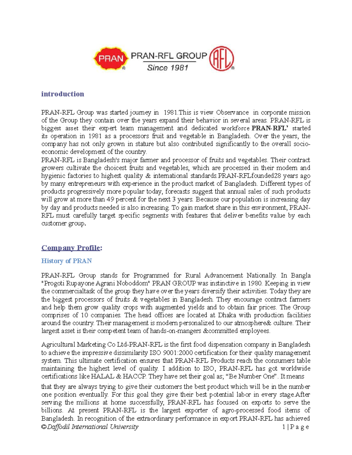 Analysis of PRAN-RFL Group: Business Strategy and Market Performance ...