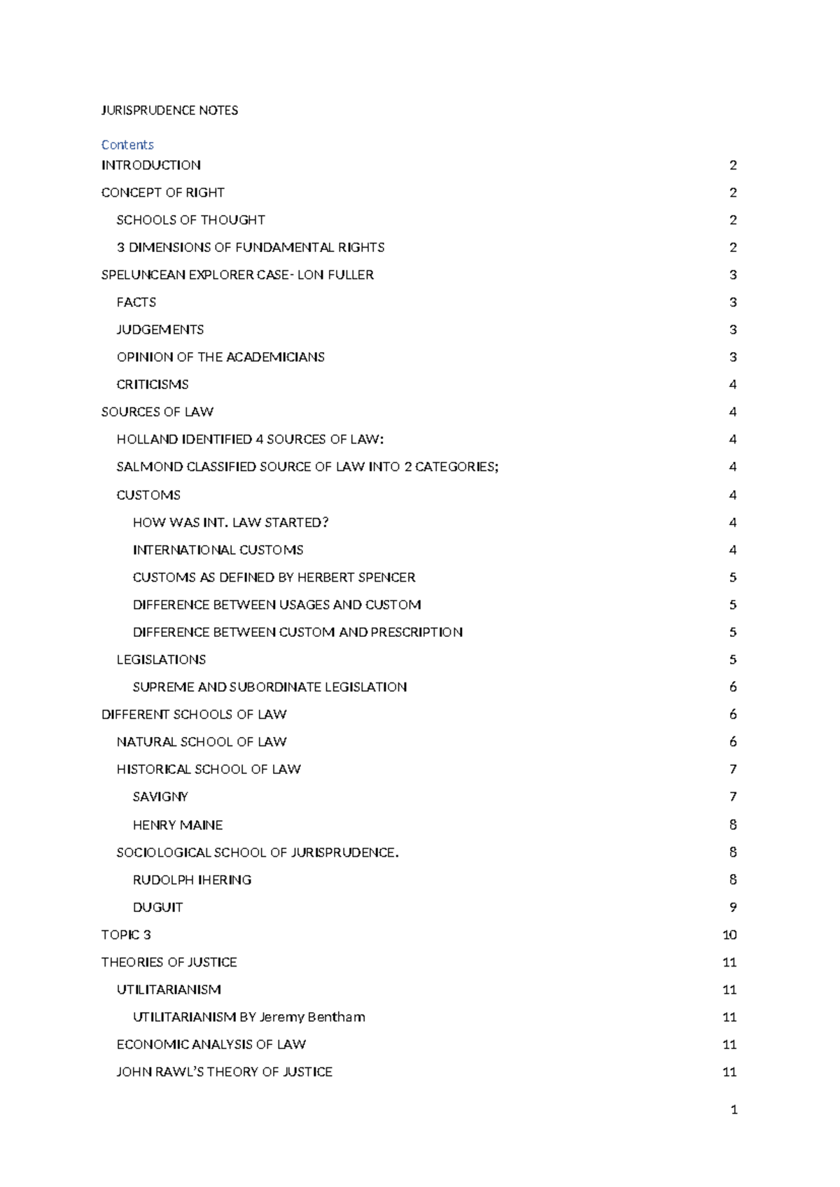 Jurisprudence Notes: Key Concepts and Theories Overview - Studocu