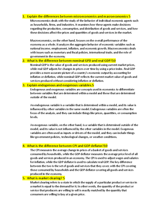 [Solved] What are the basic static and dynamic arguments for economic ...
