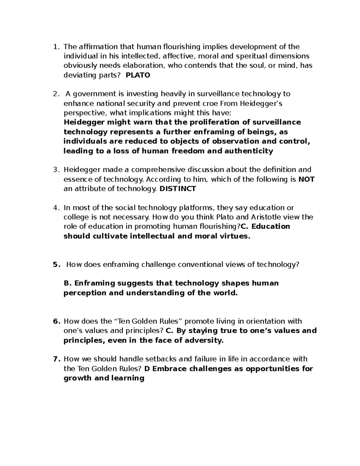 STS 101: Final Exam Reviewer on Human Flourishing and Technology - Studocu