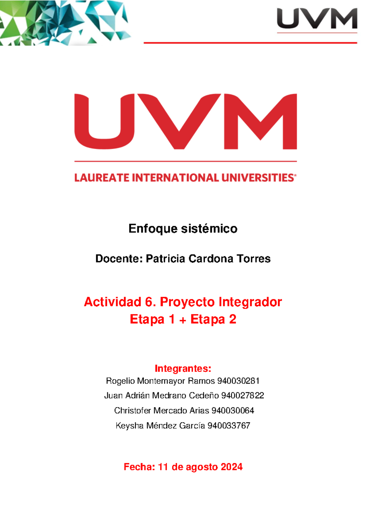 A6 Proyecto Integrador - Análisis y Propuesta de Mejora Empresarial ...