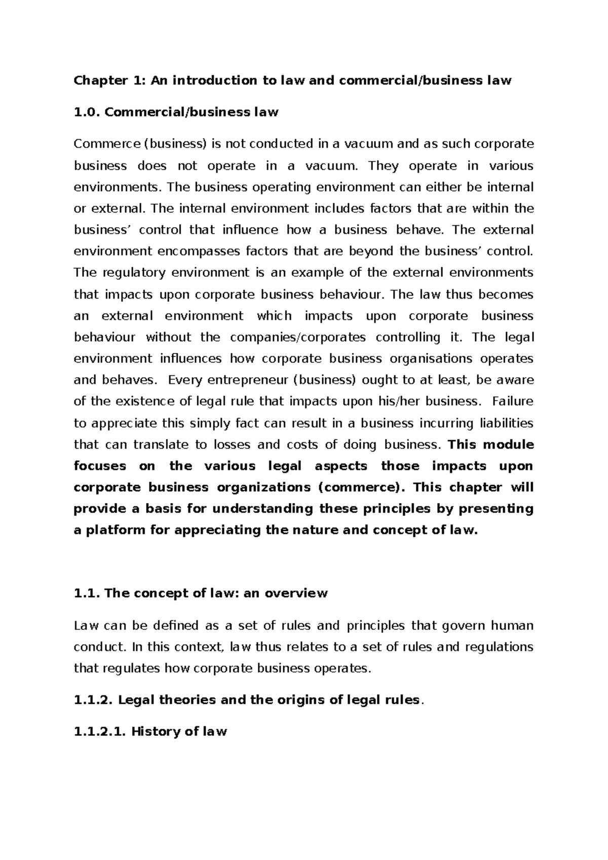 Company Law 101 - Chapter 1 Lecture Notes on Legal Principles - Studocu