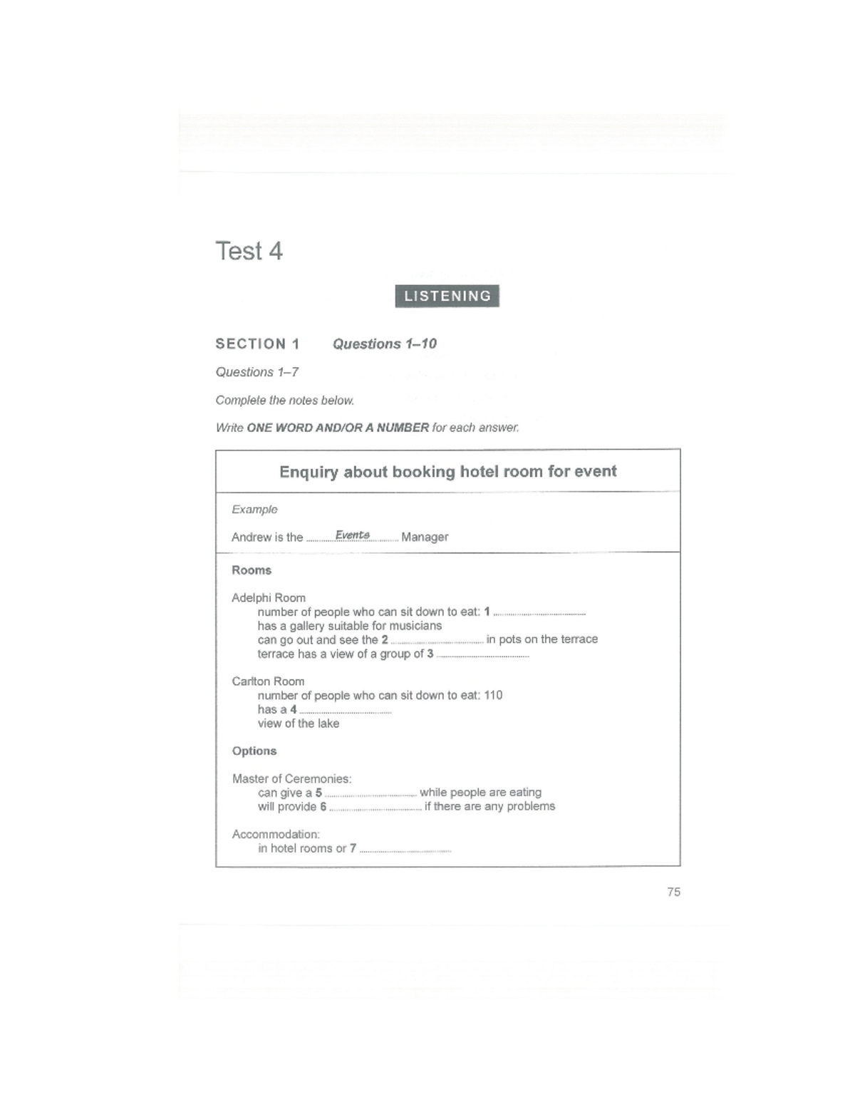 Ielts Cambridge 14 Listening TEST 4 - English - Studocu