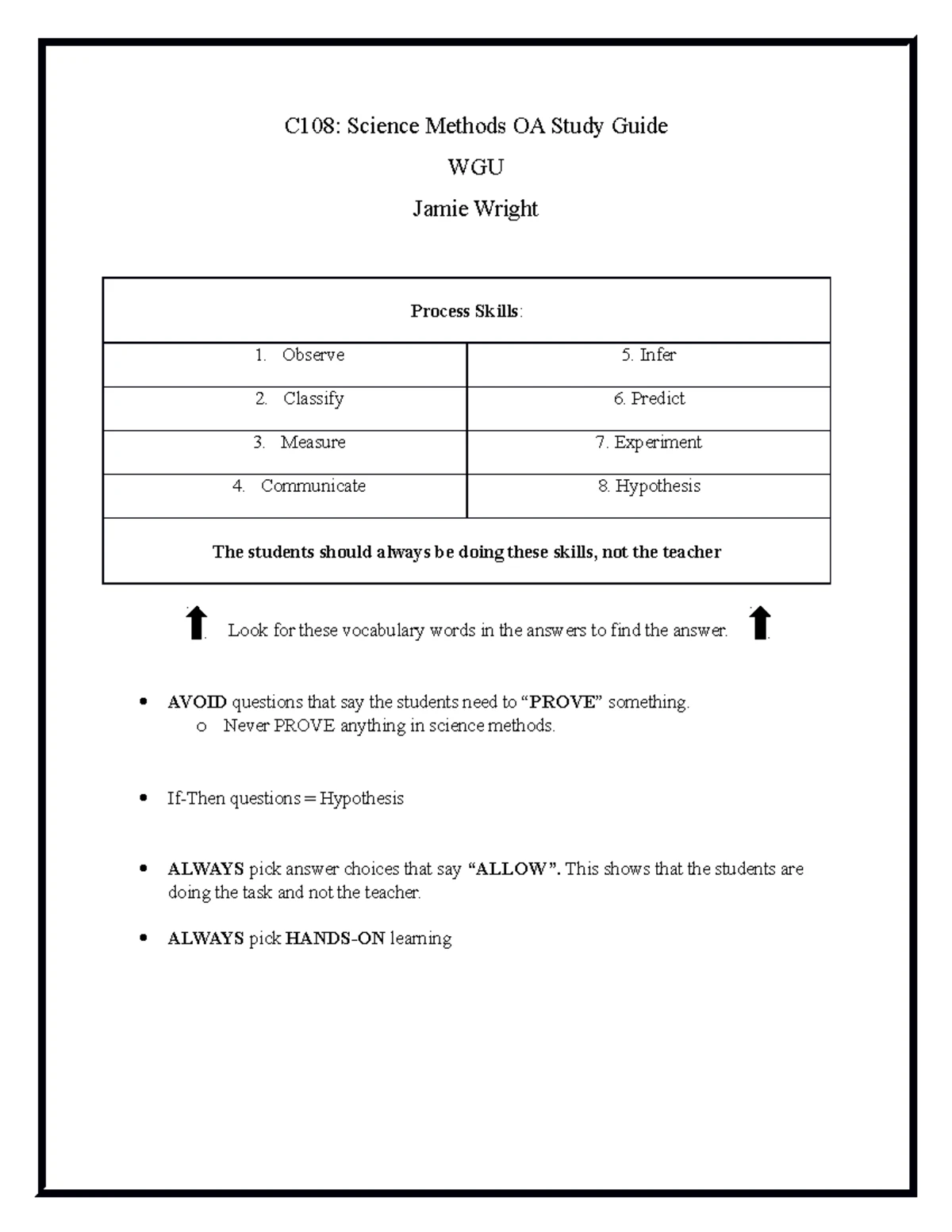 C108 Lesson Plan: Do Plants Need Sunlight & Water? (2nd Grade) - Studocu