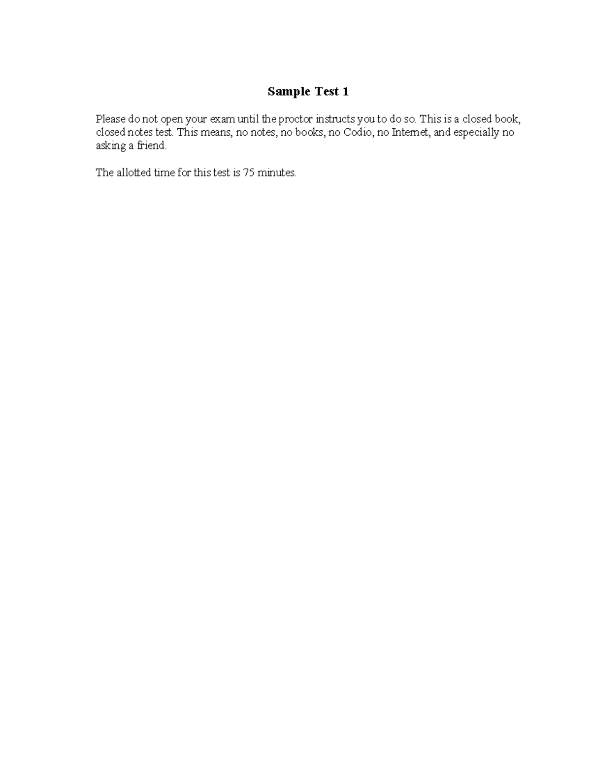 Sample MT1 - Practice Test for First Midterm Exam - Studocu