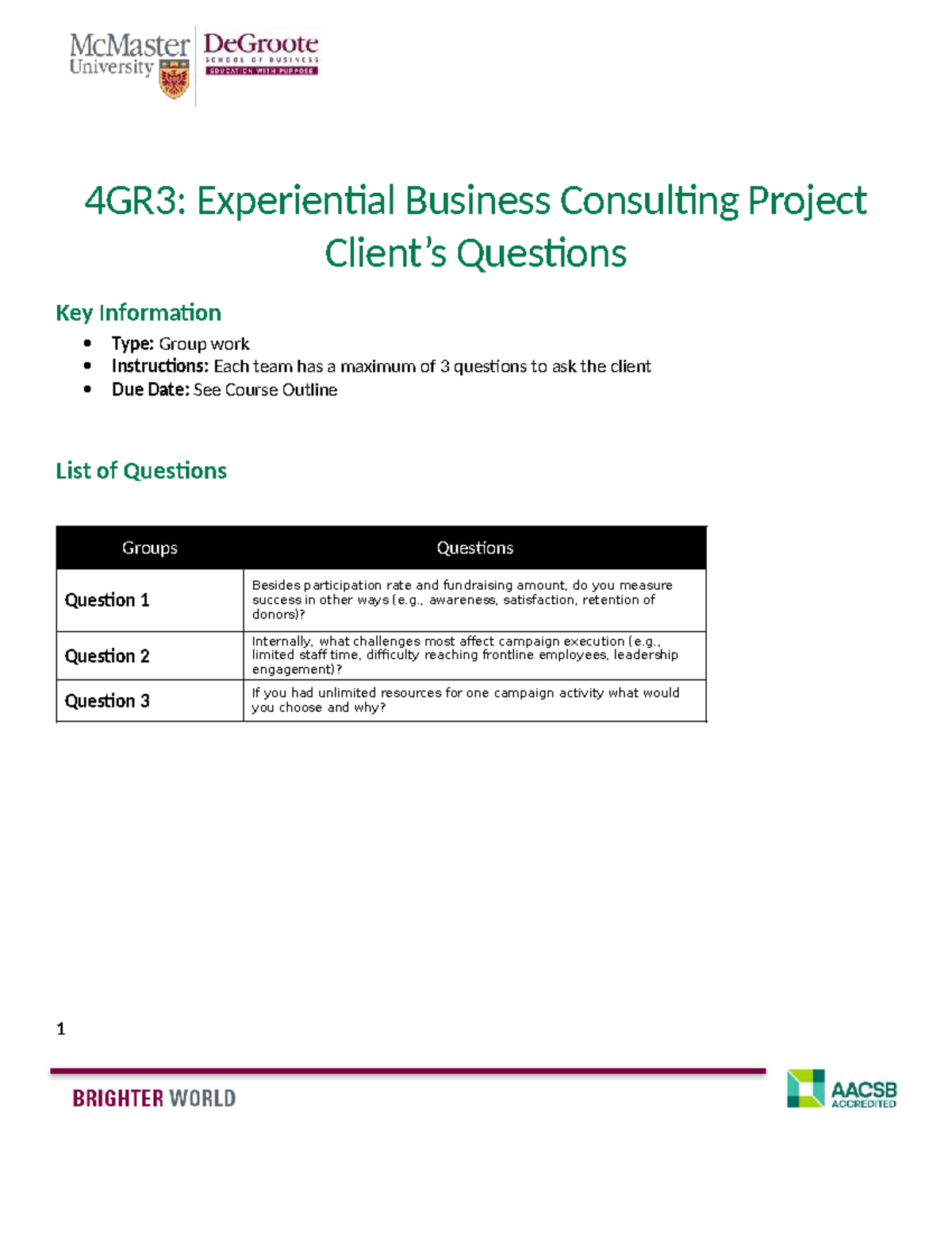 4GR3 - Client Questions Template 1 - 4GR3: Experiential Business ...