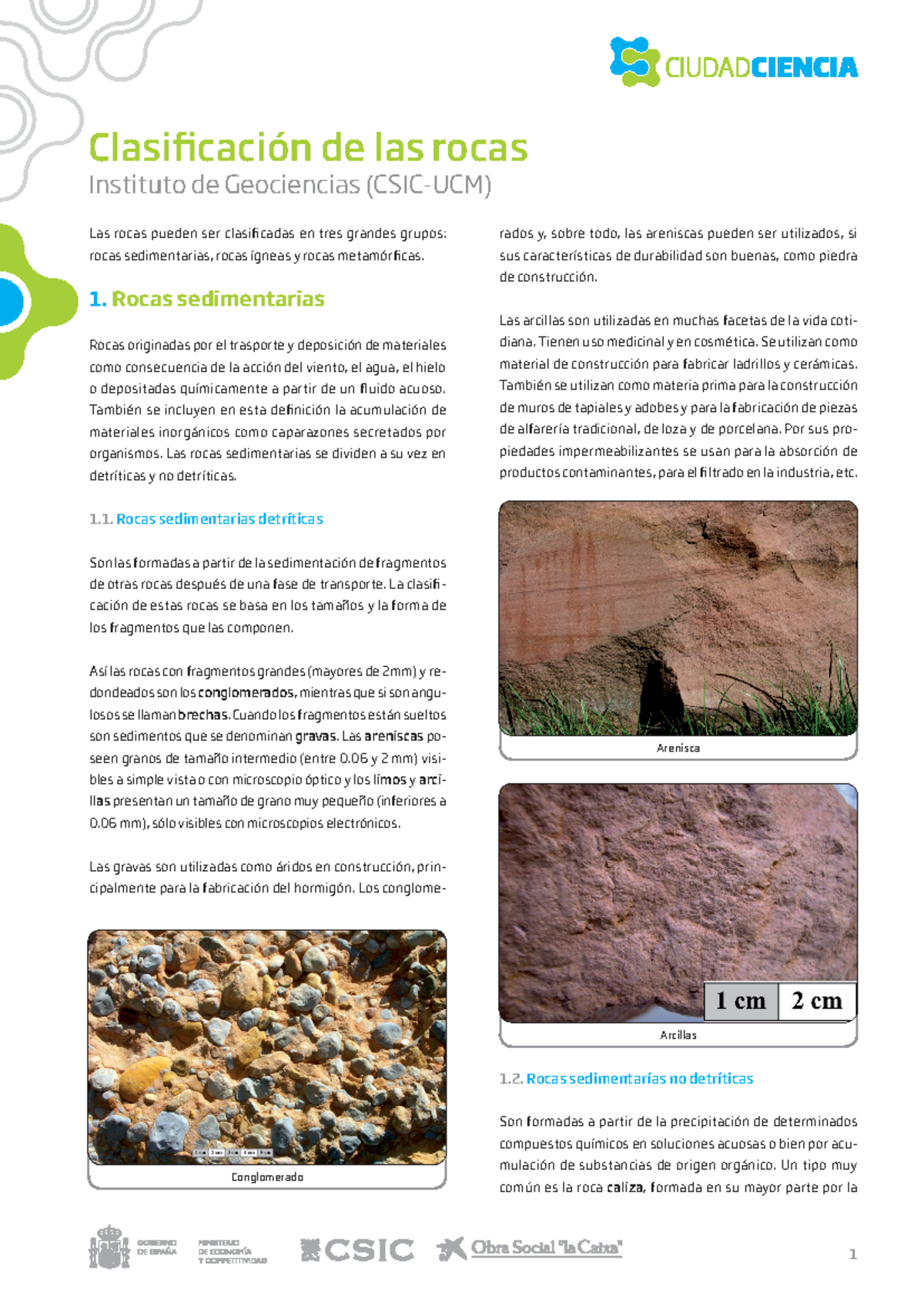 Clasificación de Rocas: Sedimentarias, Ígneas y Metamórficas CC - Studocu