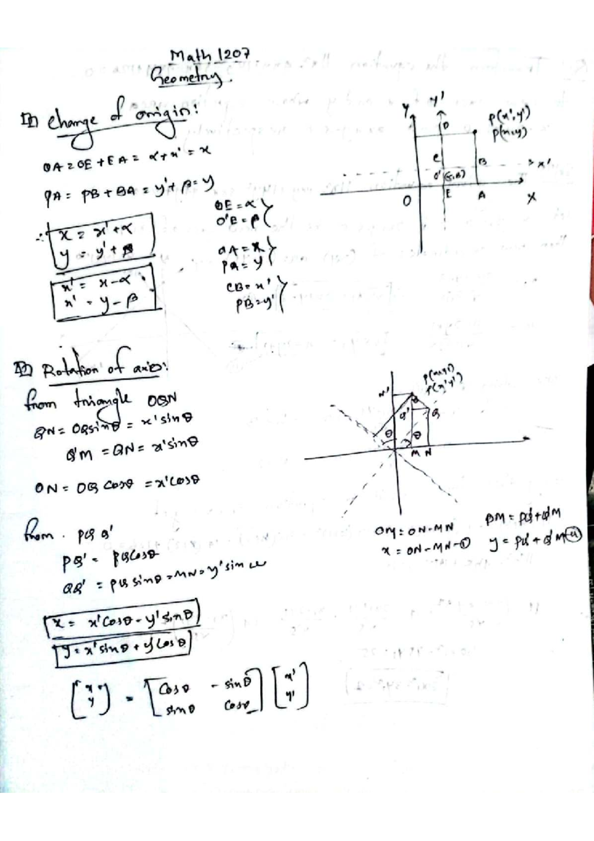 Math Summary Notes for pM: MfdM N d, am P4 o m MRS Y 1)2A 20 - Studocu