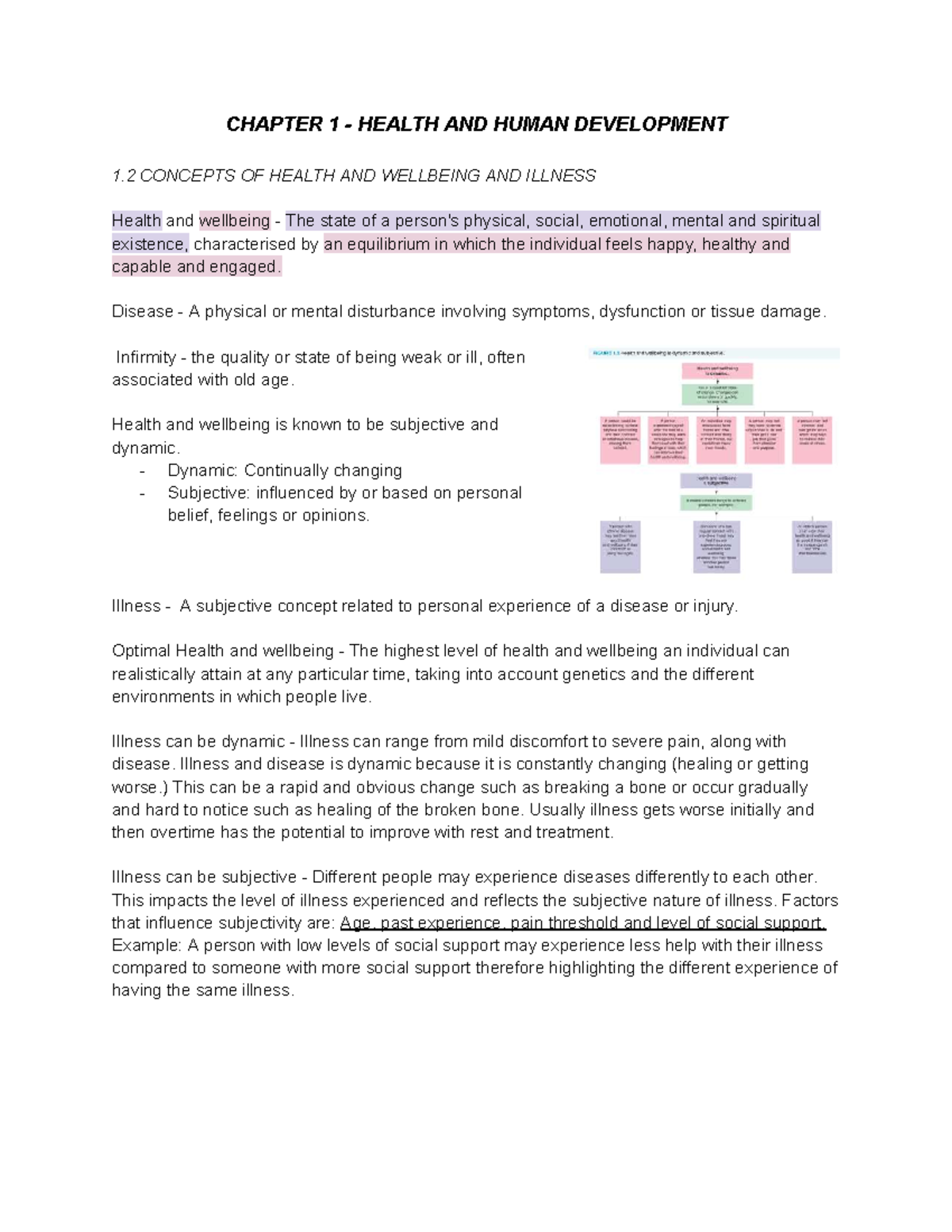 CHAPTER 1 & 2 - HEALTH AND HUMAN DEVELOPMENT: CONCEPTS & INDICATORS ...