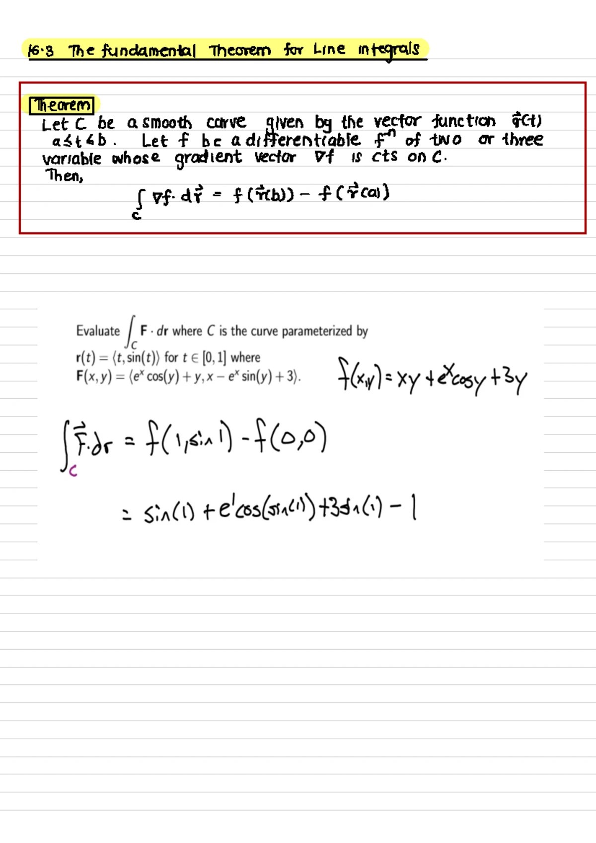 MATH 16.2 - Line Integrals and Arc Length Notes - Studocu