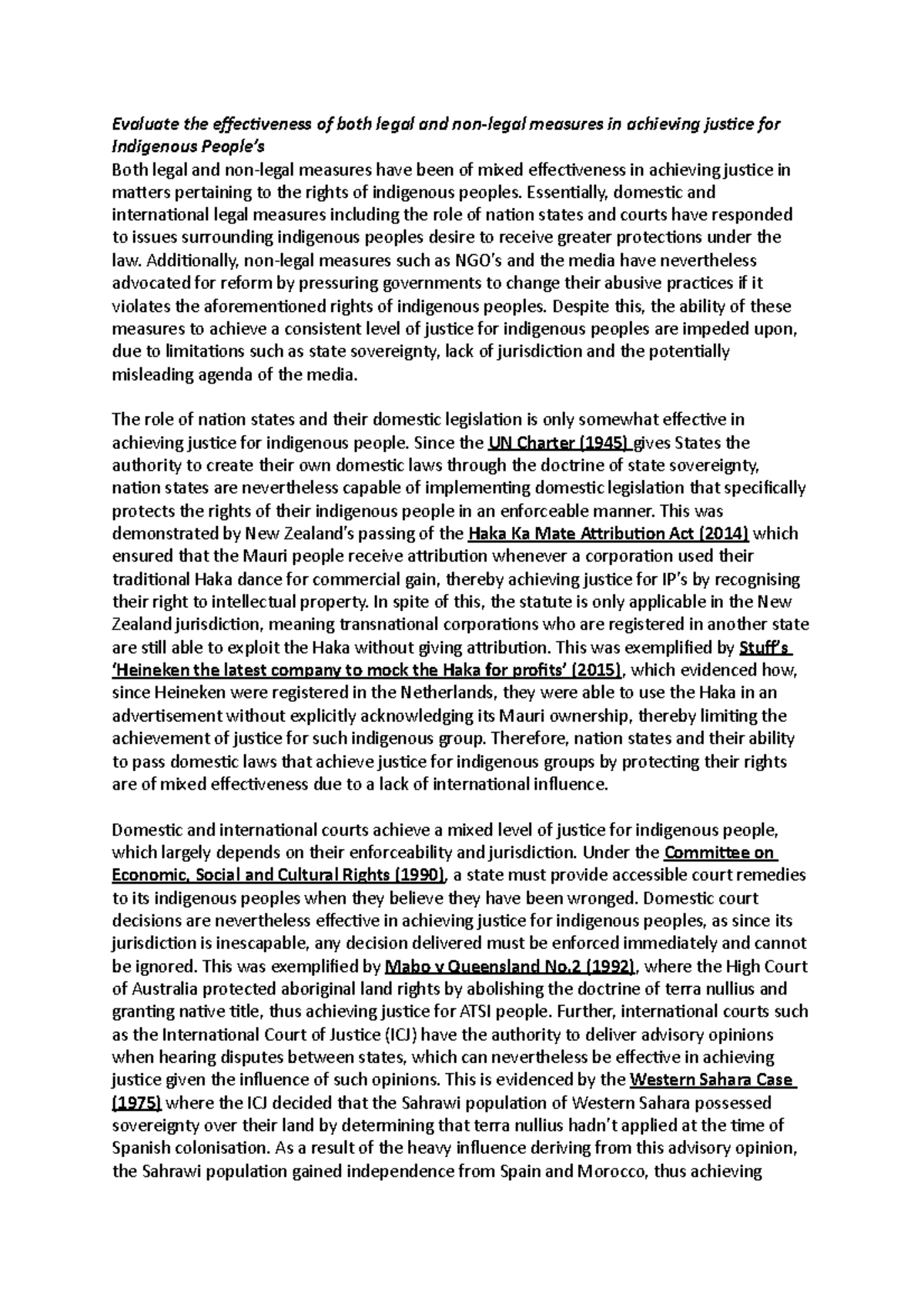 Evaluate the effectiveness of both legal and non-legal measures in ...