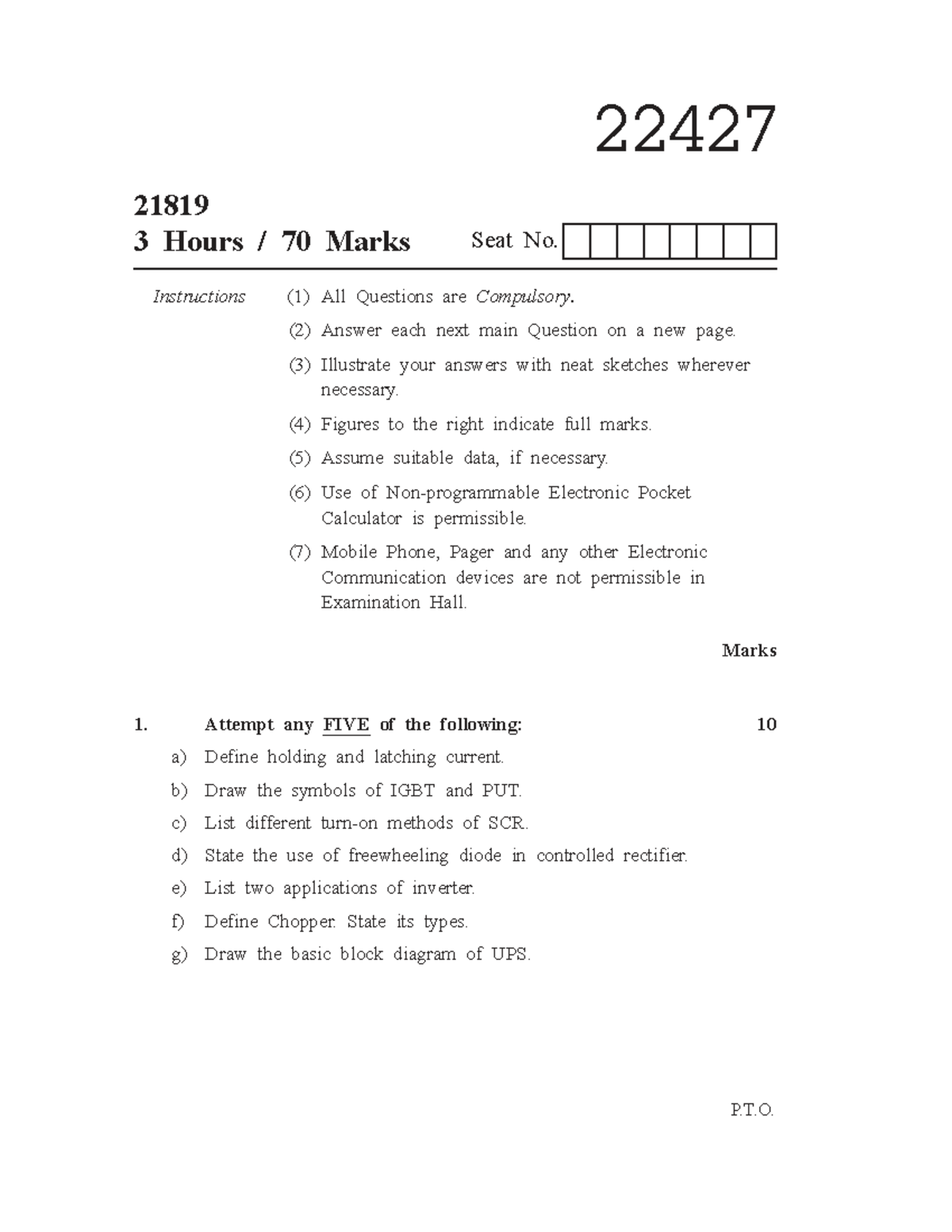 SY-EJ-SEM-IV-BPE-22427-QP- Model- Answers - 22427 21819 3 Hours / 70 ...