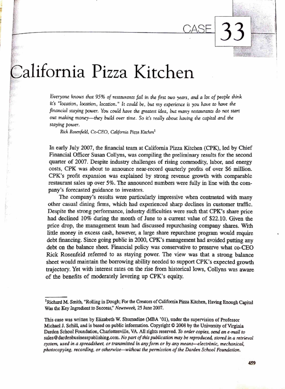 CPK Case Study Analysis and Insights - Studocu