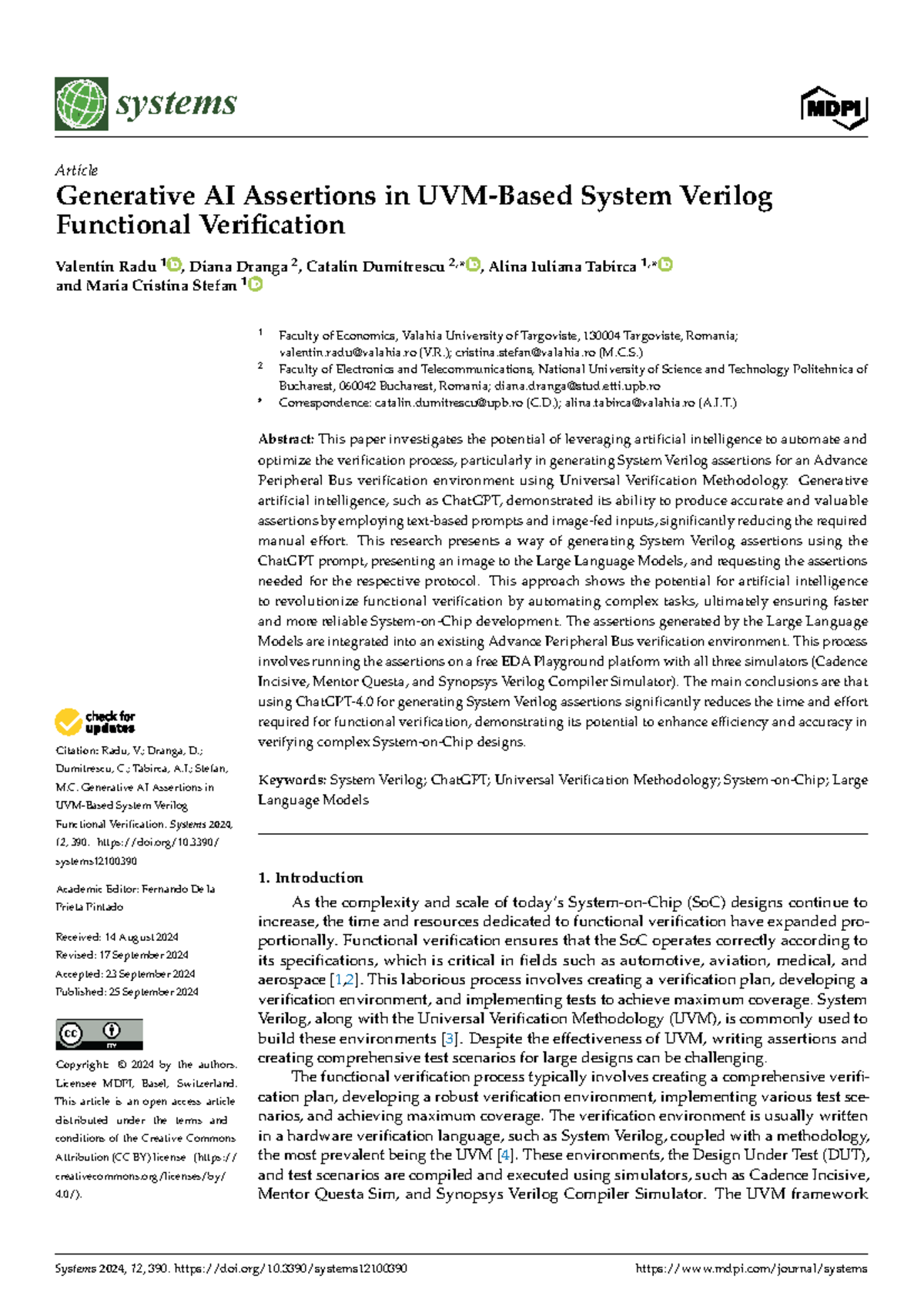 Generative AI Assertions in UVM-Based System Verilog Verification - Studocu