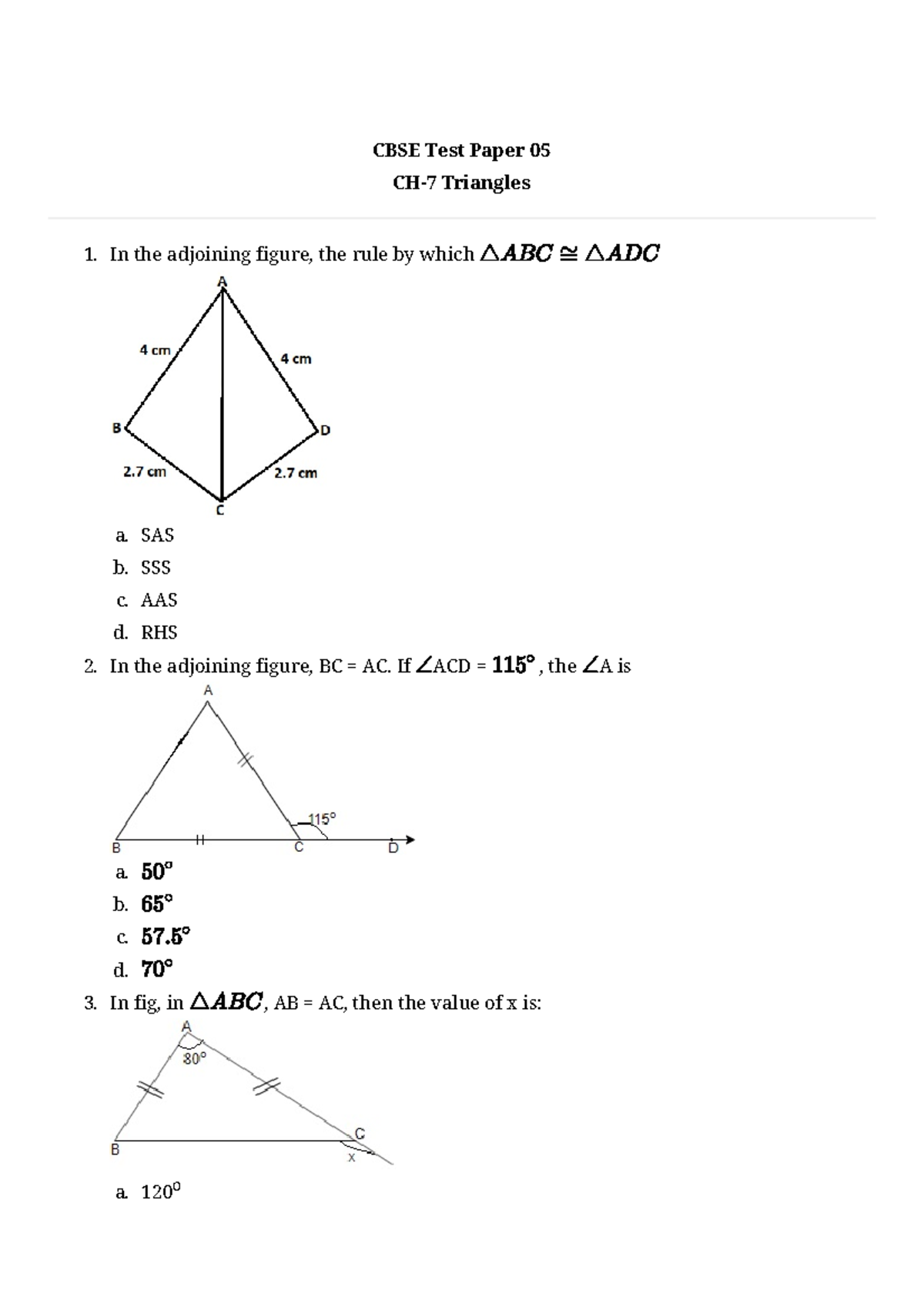 Ix triangles - Assignment - Mathematics: Analysis and Approaches SL ...