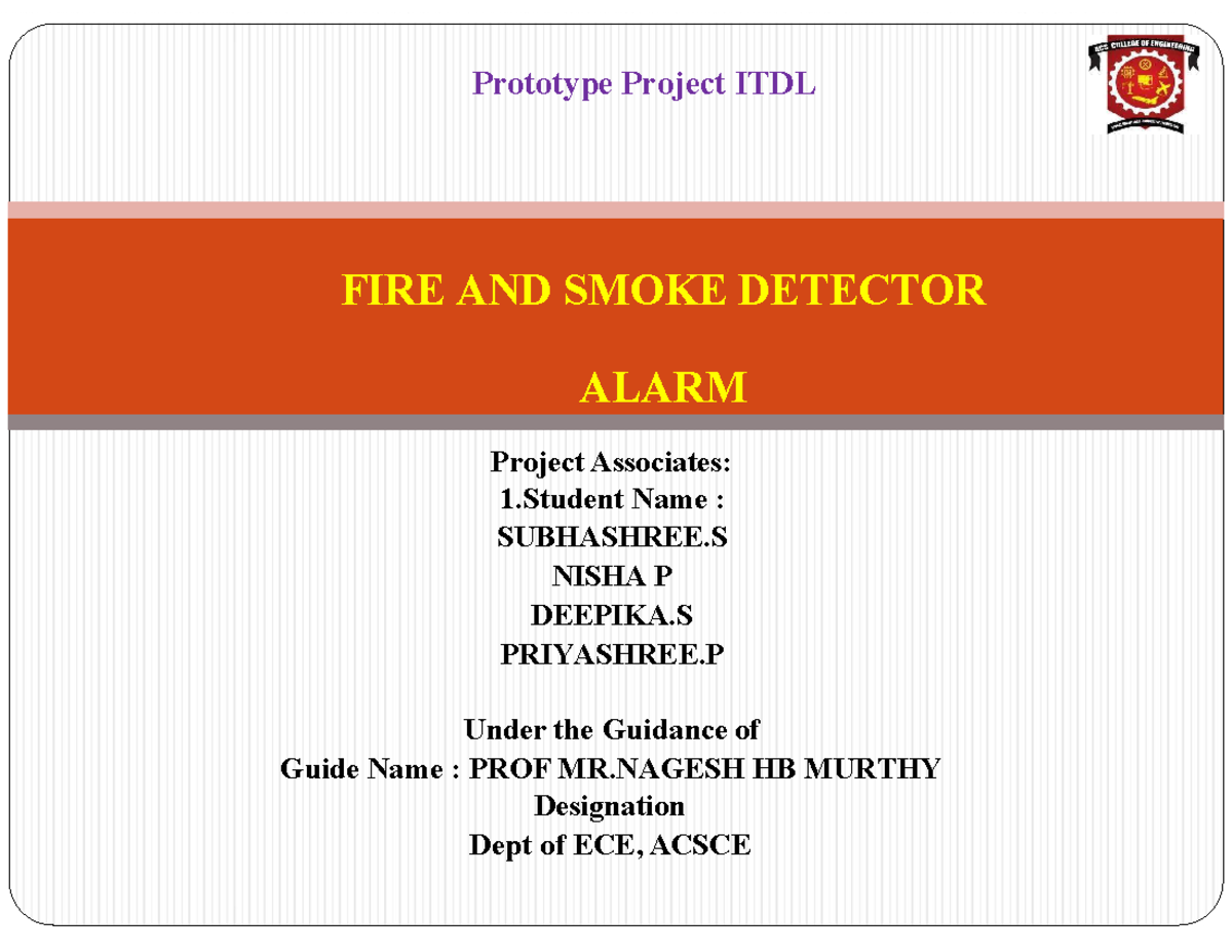 IDTL Prototype Project: Smoke and Fire Detection System Final ...