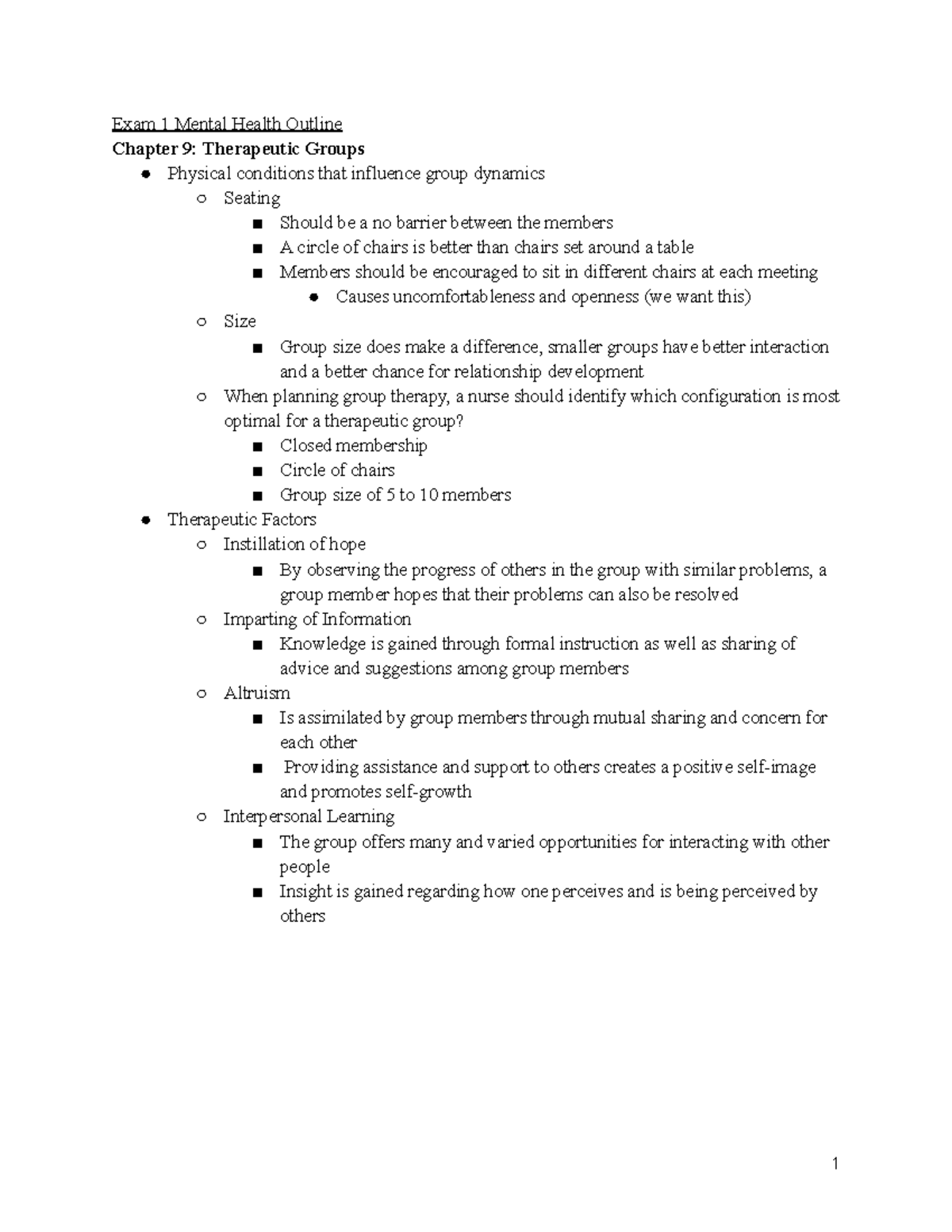 Exam 1 Mental Health Outline - Key Topics & Crisis Intervention ...