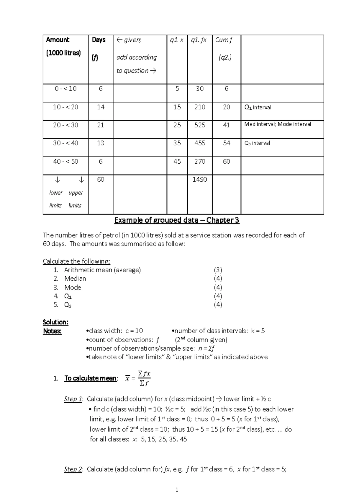 Numeric frequency distribution - Q2 and Q6 - 1 Numeric frequency ...