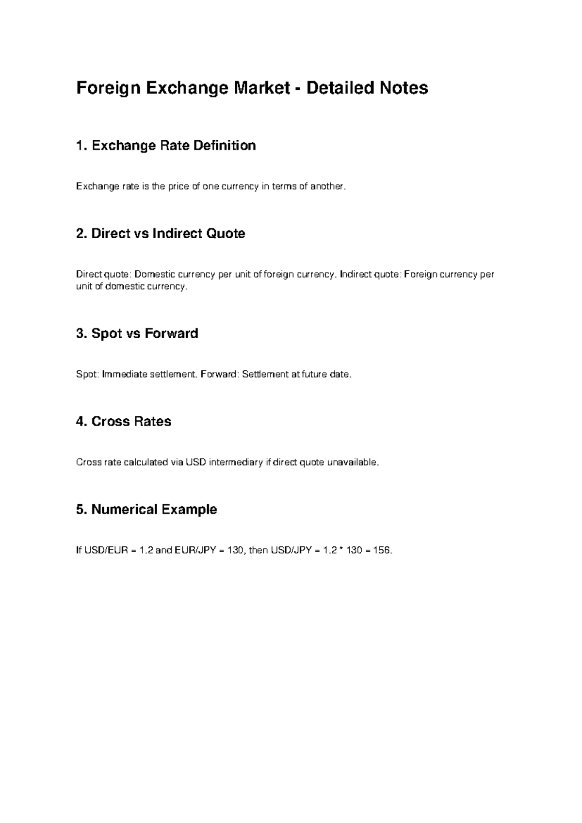 Topic 3 Foreign Exchange Market - Foreign Exchange Market - Detailed ...