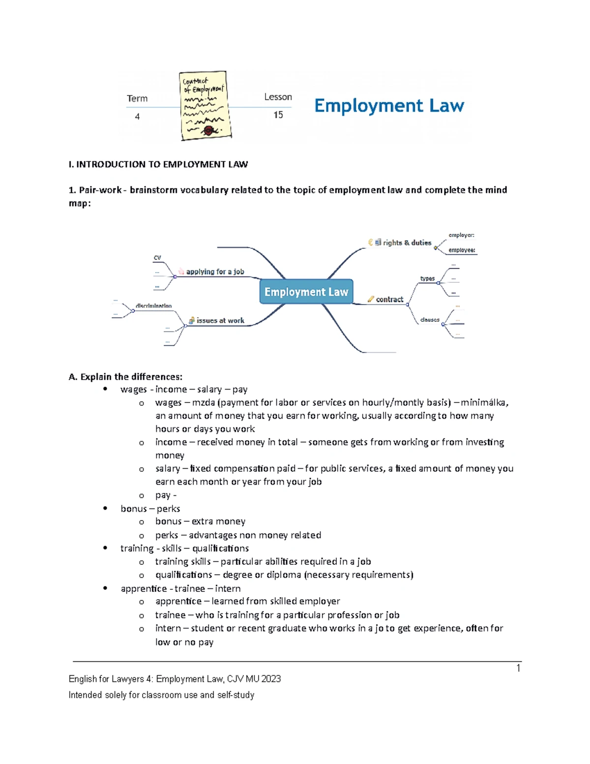 2025 Lesson 15: Employment Law Overview and Job Application Tips - Studocu