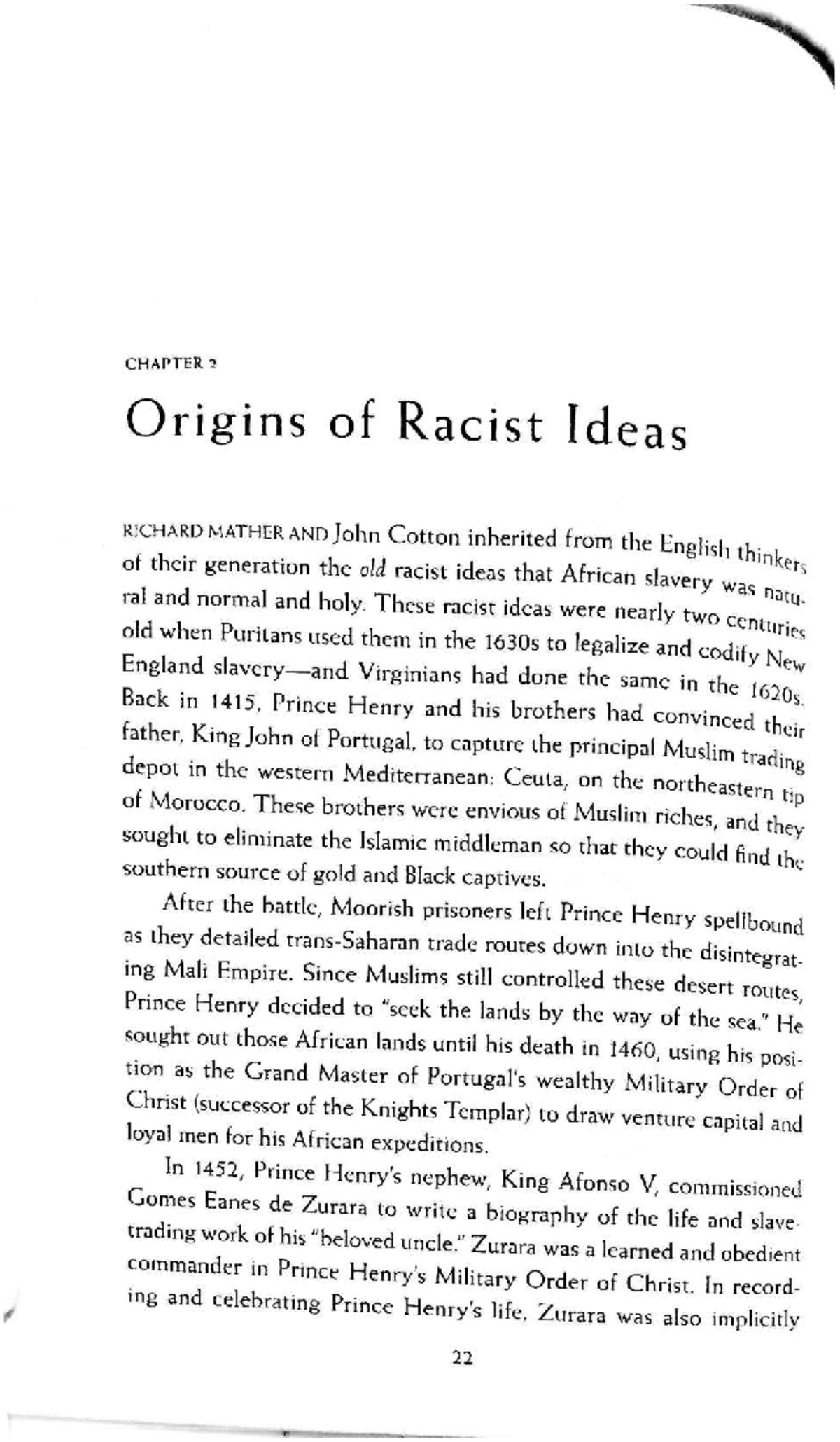 CHAPTER 2: Origins of Racist Ideas in Historical Context - Studocu
