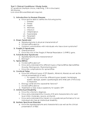 Clinical Conditions Study Guide: Diseases and Disorders Overview ...