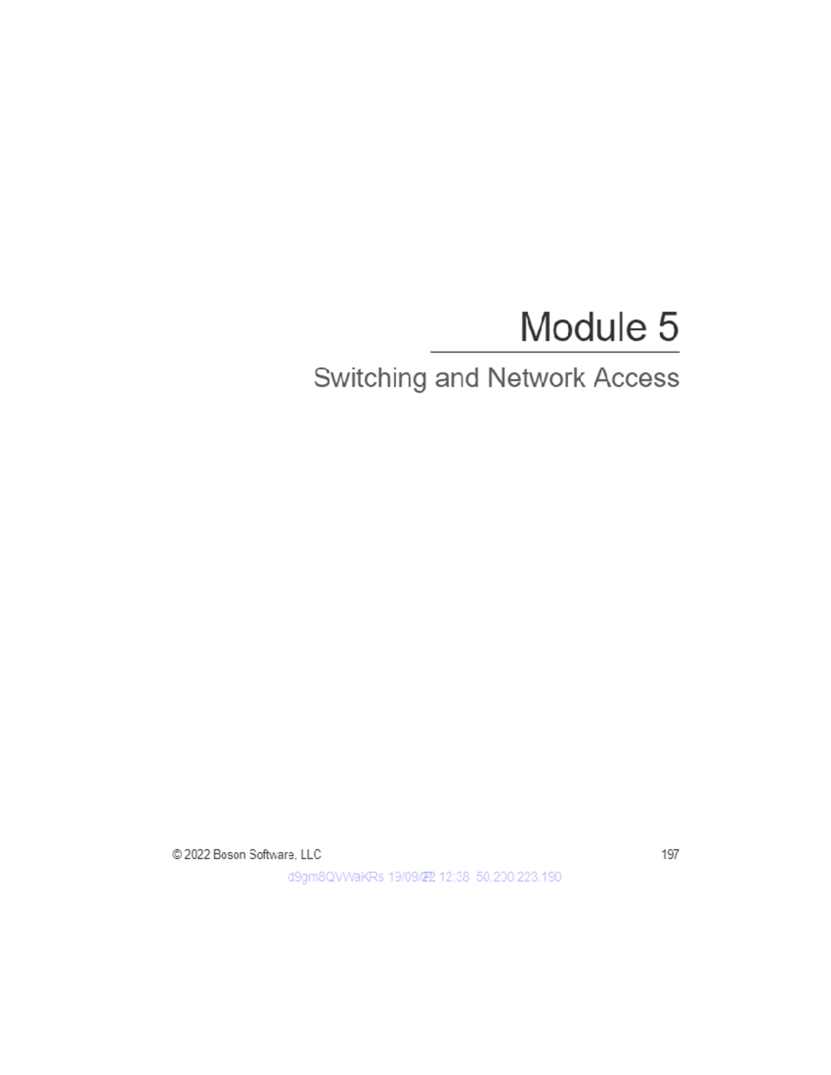 Module 5: Switching and Network Access Overview & Key Concepts - Studocu
