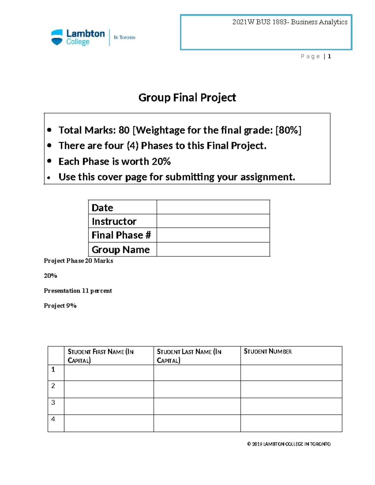 2021W BUS Business Analytics Final Project Phase 1 Guidelines - Studocu