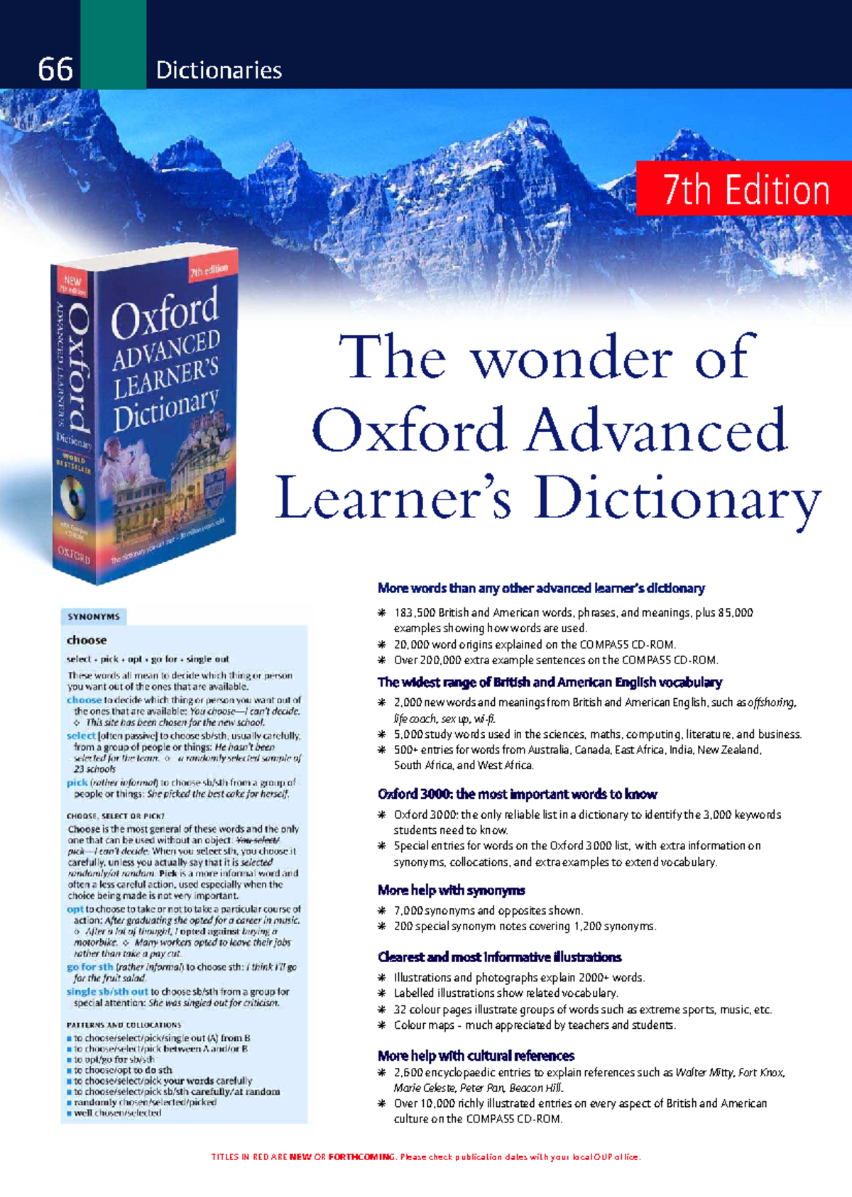 Oxford Advanced Learner's Dictionary 7th Edition Overview - Studocu