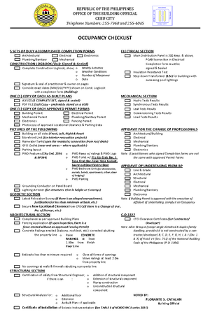 Building Permit Checklist Division 102920 - REPUBLIC OF THE PHILIPPINES ...