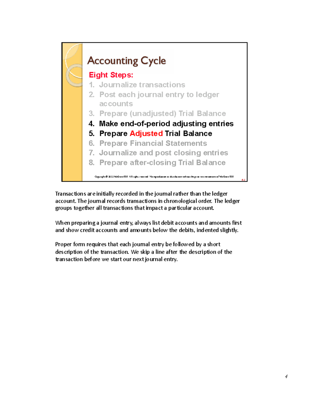 Financial Accounting Ch4: Understanding the Eight Steps of the ...