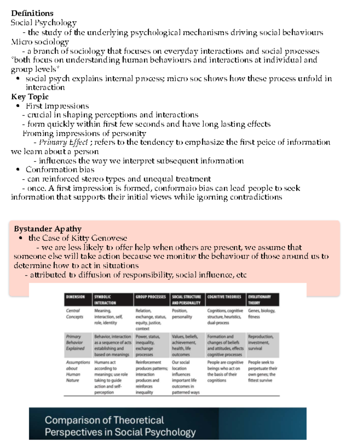 Final Exam Notes: Social Psychology Concepts and Theories - Studocu