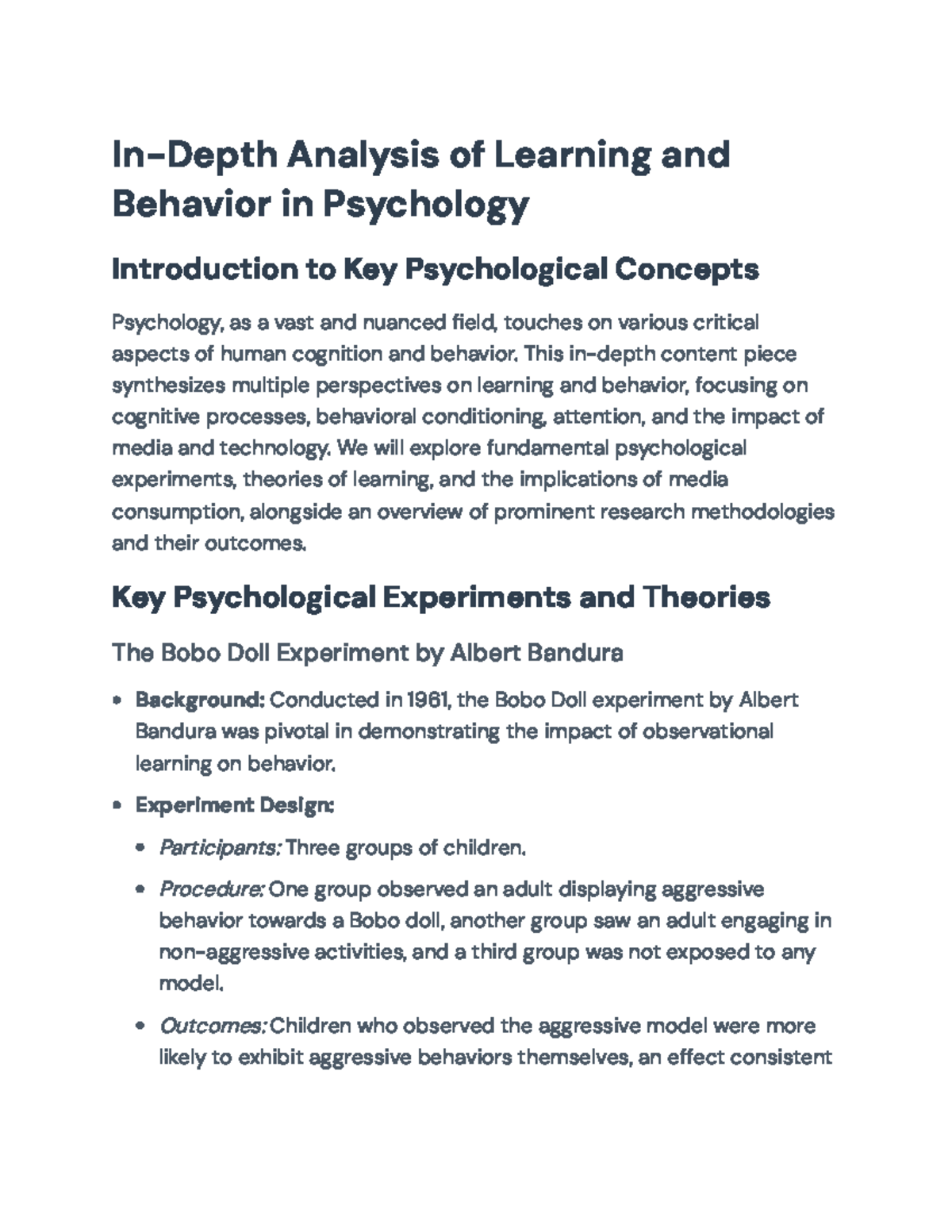In-Depth Analysis of Learning & Behavior: Key Concepts in Psychology ...