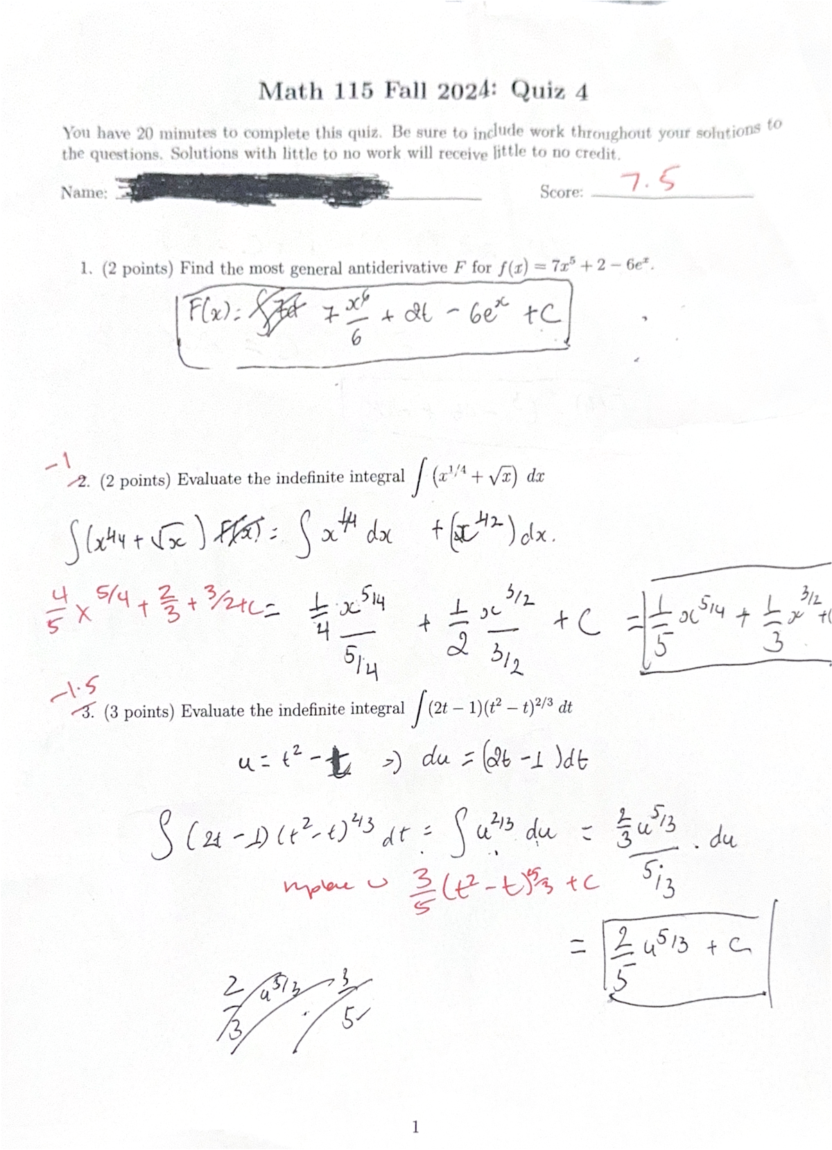 Math 115 Quiz 4 Review - nothing much - MATH 115 - Math 115 Fall 2024 ...