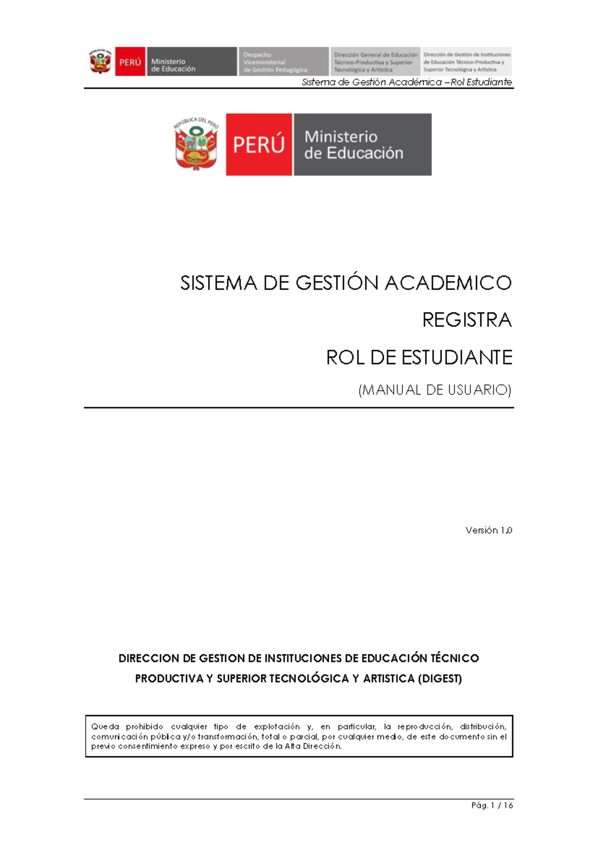 Manual de uso Registra Estudiantes v1 - SISTEMA DE GESTIÓN ACADEMICO ...